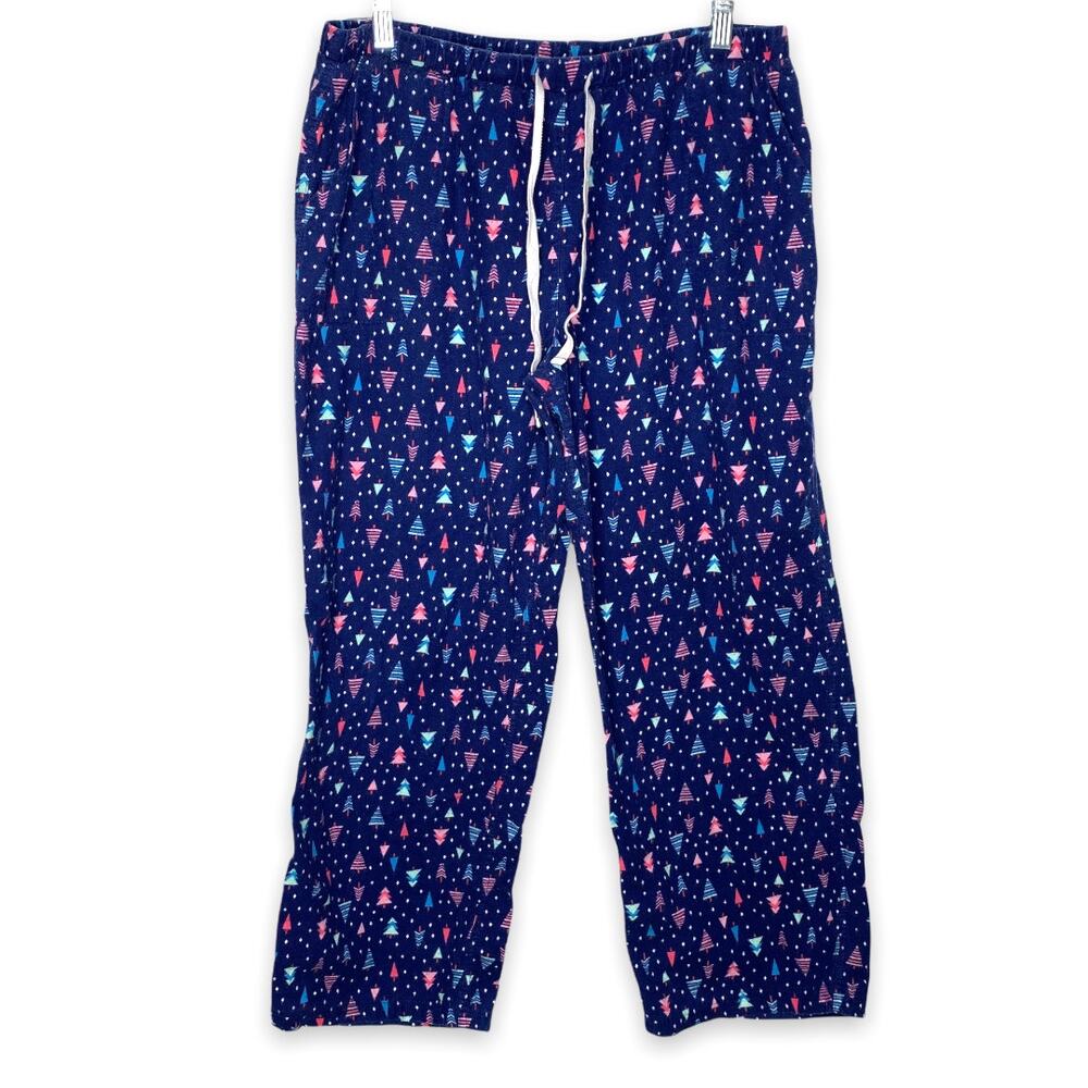 Cuddle Duds Christmas Tree Pajama Lounge Pants Medium